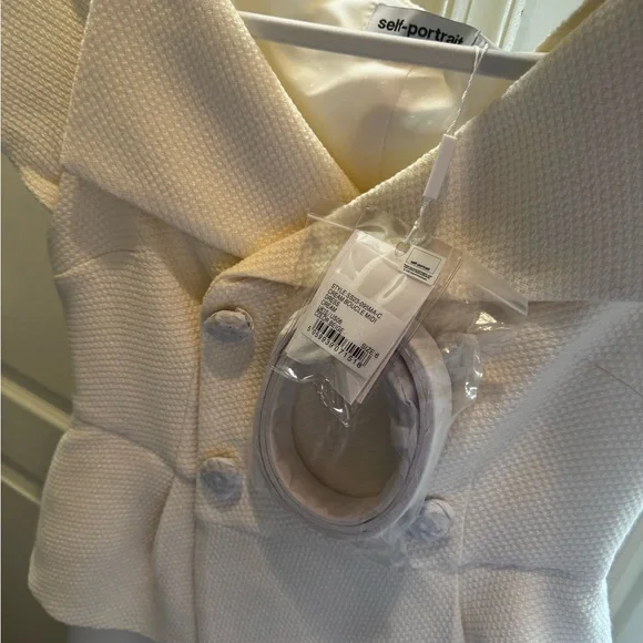 Self-Portrait Cream A-Line Midi Dress - Picture 9 of 10